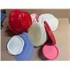 Image 2 : (2) Bags full of Misc. Tupperware and Tins and etc. As Shown