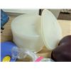 Image 5 : (2) Bags full of Misc. Tupperware and Tins and etc. As Shown