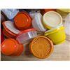 Image 7 : (2) Bags full of Misc. Tupperware and Tins and etc. As Shown