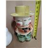 Image 2 : Vintage Cookie Jar Pig Cowboy Design 11"