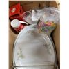 Image 6 : Box of Mugs, Tupperware, Crystal Dishes, and etc.