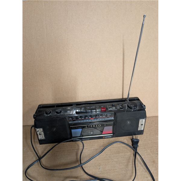 CITIZEN AM/FM Stereo Radio Cassette Recorder (Works)