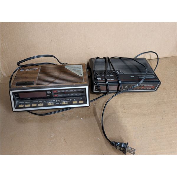 (2) FM/AM Radio Alarm Clocks (Not tested)