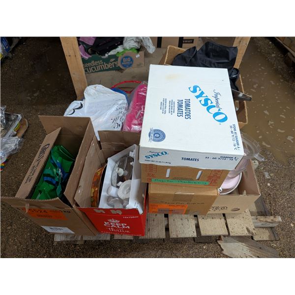 Pallet of Misc. Items (Tupperware, Household, Mugs, and etc.)