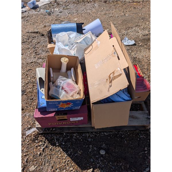 Pallet of Misc. Items (glassware, Tupperware, Coffee Pot, and etc.)