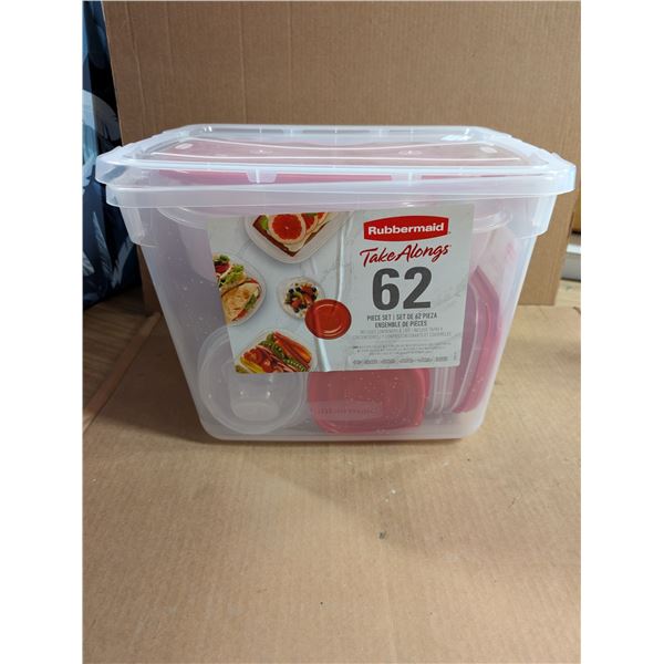 Rubber Maid Tub w/ brand New Tubberware As Shown