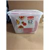 Image 1 : Rubber Maid Tub w/ brand New Tubberware As Shown