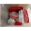 Image 4 : Rubber Maid Tub w/ brand New Tubberware As Shown