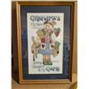 Image 2 : Framed Needle Point, Working Wall Clock, and Mirror