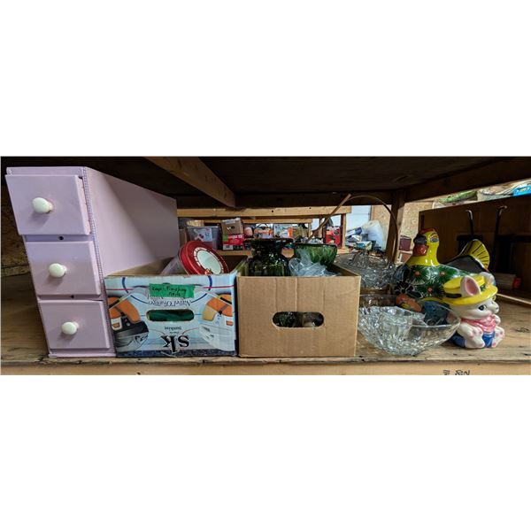 Lot of Misc. Decor, Decor Crystal, Wood Storage, and etc. As Shown