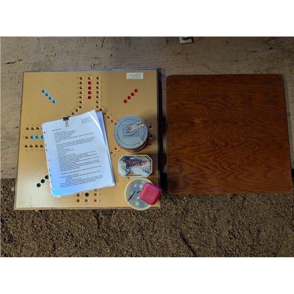 (2) Vintage Board Games (Chinese Checkers, and (1) Made in Prince Ablert w/ Pieces /Marbles)