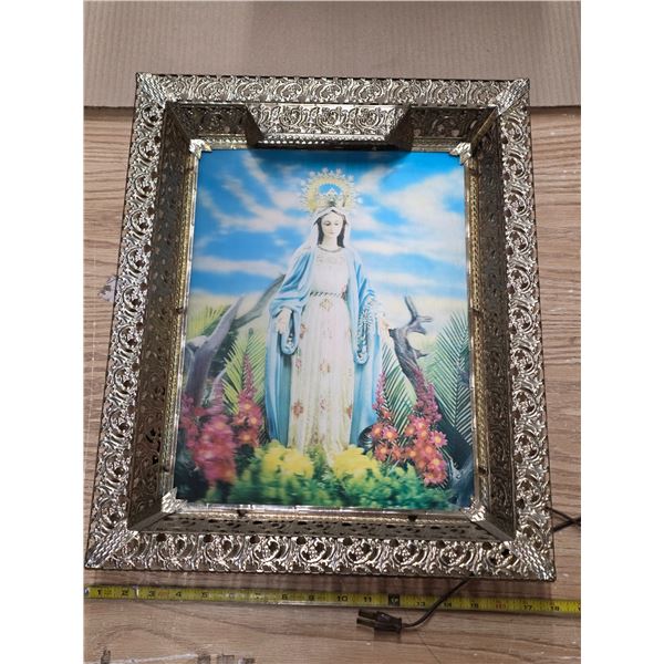 Light up picture of mary- works-18' by 25"
