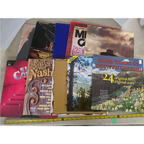 Lot of mostly country vinyl records