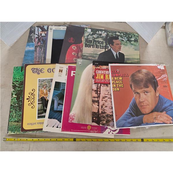 Lot of mostly country vinyl records