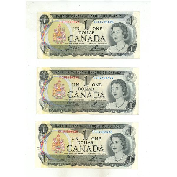 (5) 1973 Canada One Dollar.