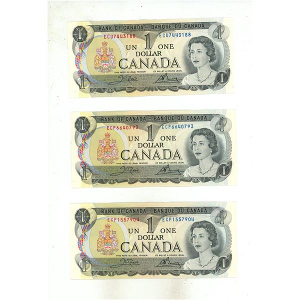 (5) 1973 Canada One Dollar. (Uncirculated)