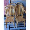 Image 2 : Wooden Table (56"x43"x28") w/ (4) Chairs (Some Have Damaged as Shown)