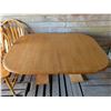 Image 4 : Wooden Table (56"x43"x28") w/ (4) Chairs (Some Have Damaged as Shown)
