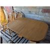 Image 6 : Wooden Table (56"x43"x28") w/ (4) Chairs (Some Have Damaged as Shown)