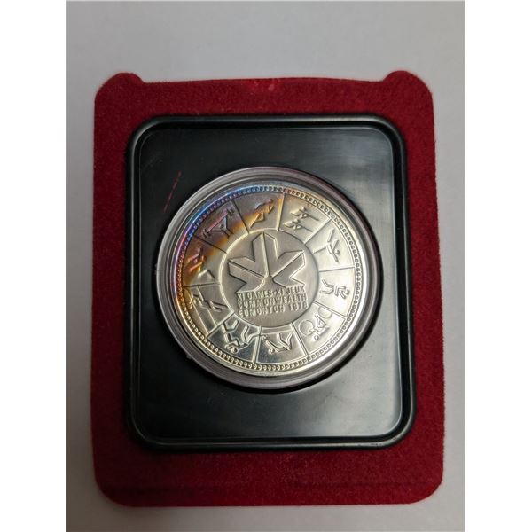1978 Canadian $1 XI (11th) Commonwealth Games Edmonton Specimen Silver Dollar Coin w/ Case