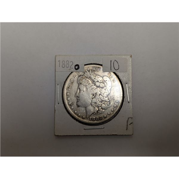Antique 1882 United States American 1 Dollar Coin
