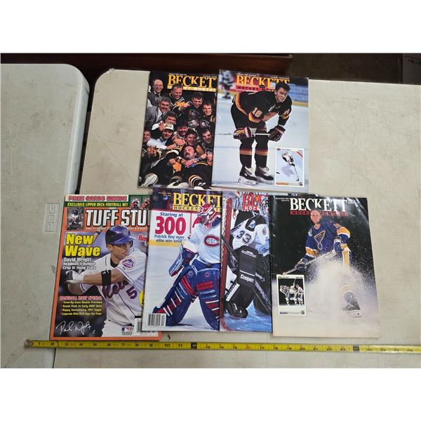 Tuff stuff and beckett hockey monthly magazines