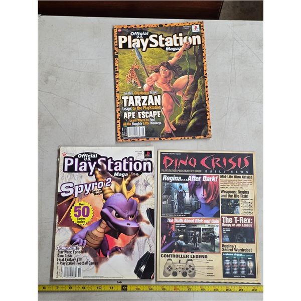 2 play station and dino crisis magazines