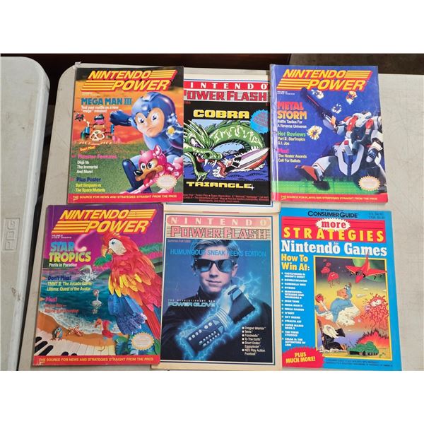 Nintendo power, power flash and strategies magazines