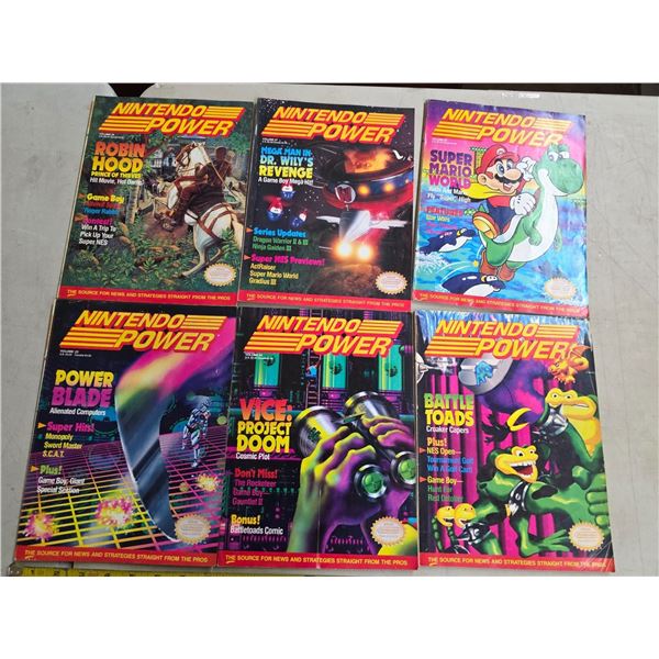 6 nintendo power magazines