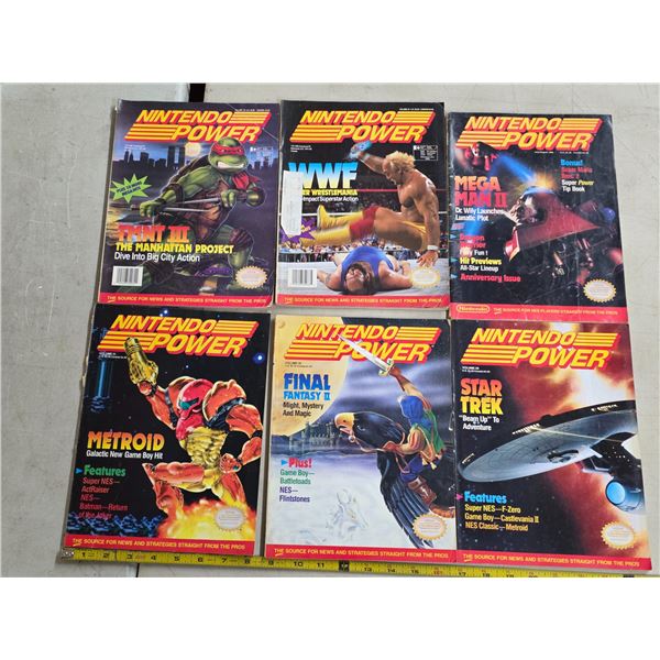 6 nintendo power magazines