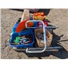 Image 1 : Pallet of Misc. Items (Cutlery, Lamp, Childs Plastic Toy Quad, and etc.)