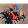 Image 5 : Pallet of Misc. Items (Cutlery, Lamp, Childs Plastic Toy Quad, and etc.)