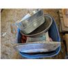 Image 3 : Storage Tub and White Pail of Misc. (Pails, Toy balls, Jacket, and etc.)