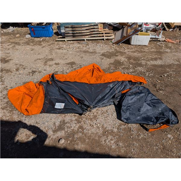 Orange Ice Fishing tent (Size Unknown, and Comes with Carry Bag)