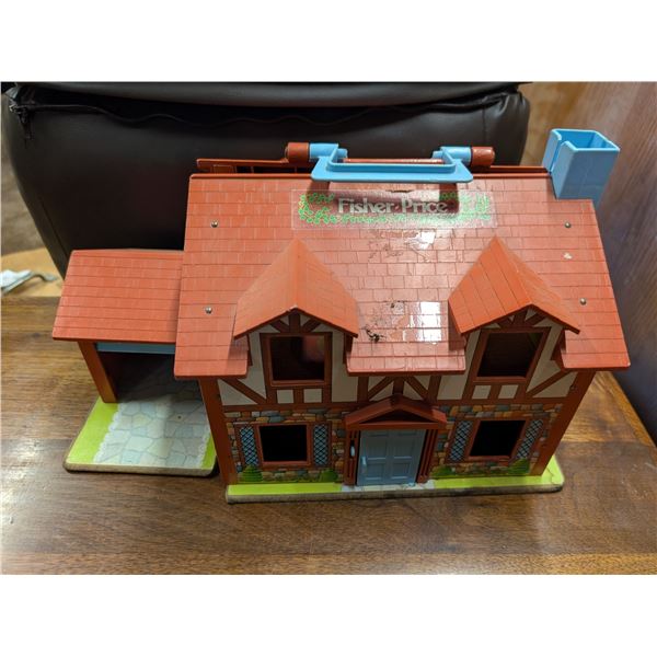 Vintage Fisher Price Fold Out Doll House 15"x10"x8.5"