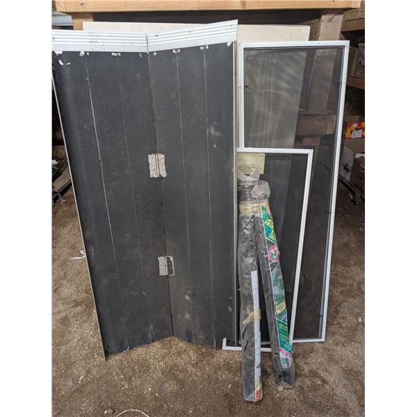 Lot of Misc. Items (Screen Windows, Metal Cover Like Item, and etc.)