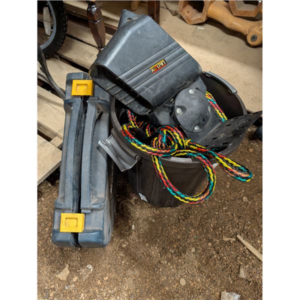 Non Complete Socket Set, Rope, Pail, and etc.