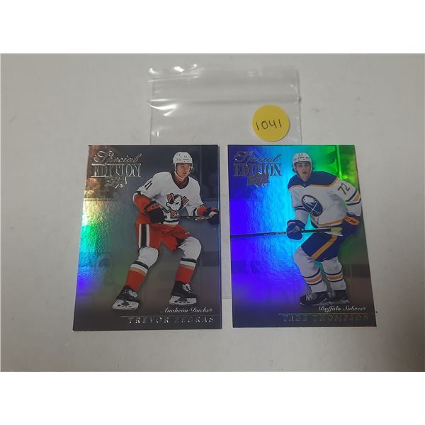 Special Edition - 2023-24 Upper Deck Series 1 Hockey - Trevor Zegras/Center and Tage Thompson/Center