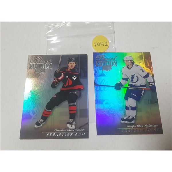 Special Edition - 2023-24 Upper Deck Series 1 Hockey - Brayden Point/Center and Sebastian AHO/Center
