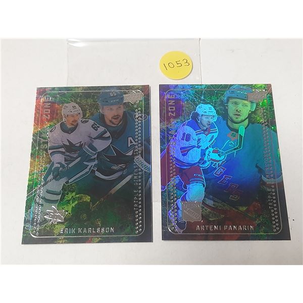 2023-24 Upper Deck Series 1 Hockey - Star Zone - Artemi Panarin and Erik Karlsson.