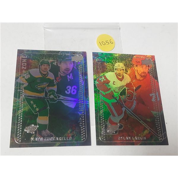 2023-24 Upper Deck Series 1 Hockey - Star Zone - Mats Zuccarello and Dylan Larkin.