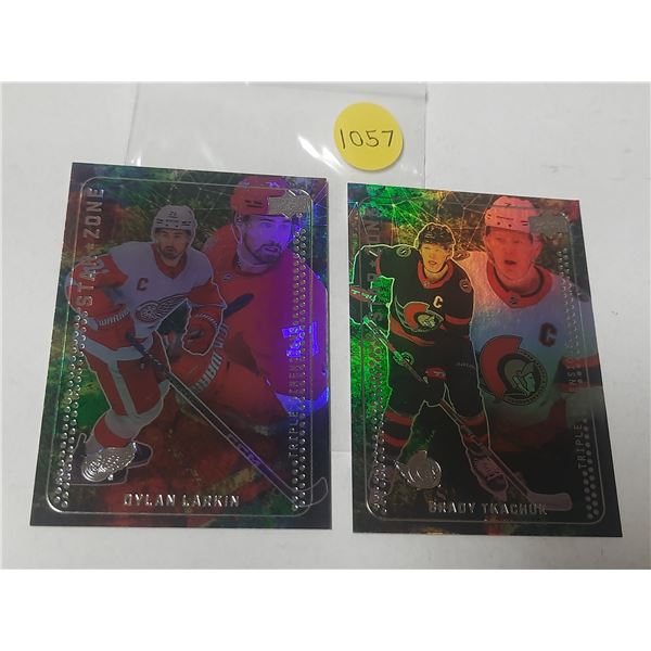 2023-24 Upper Deck Series 1 Hockey - Star Zone - Brady Tkachuk and Dylan Larkin.