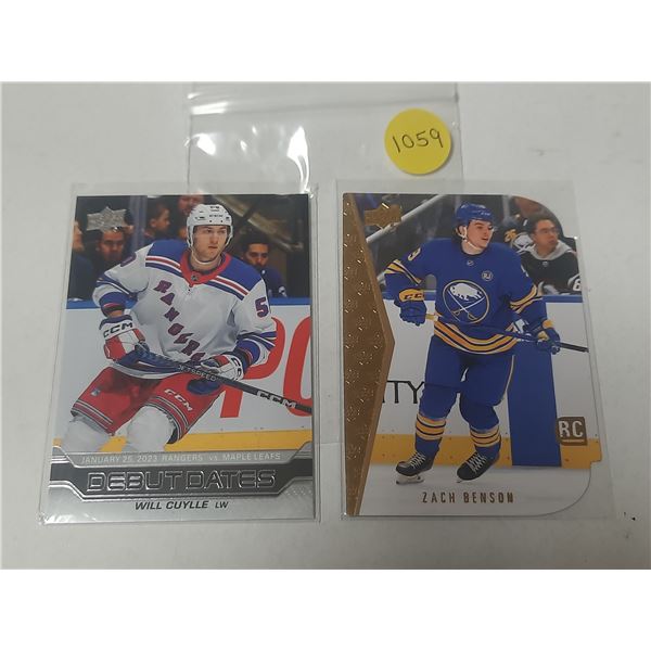 2023-24 Upper Deck Series 1 Hockey - Debut Dates - Will Cuylle - Left Wing and 2023-24 Upper Deck Se