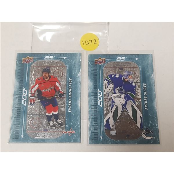 2023-24 Upper Deck Series 1 Hockey - Evgeny Kuznetsov and Arturs Silovs.
