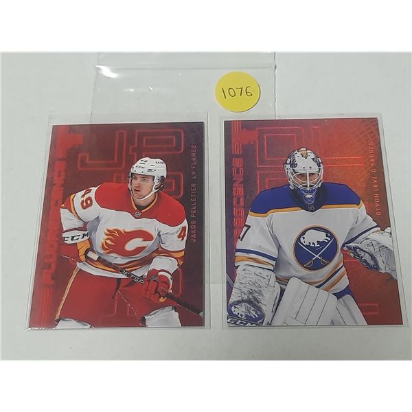 2023-24 Upper Deck Series 2 Hockey - Jakob Pelletier Left Wing and Devon Levi Goaltender.