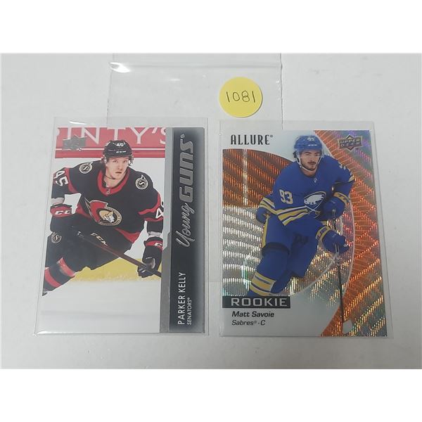 2021-22 Upper Deck Series 1 Hockey - Parker Kelly Senators and 2023-24 Allure Hockey - Rookie Matt S