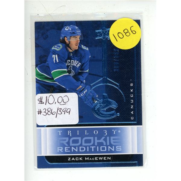 2019-20 TRILO3Y Rookie Renditions - Zack Macewen.