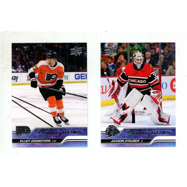 2023-24 Upper Deck Series 1 Hockey - Jaxson Stauber and Elliot Desnoyers - Young Guns.
