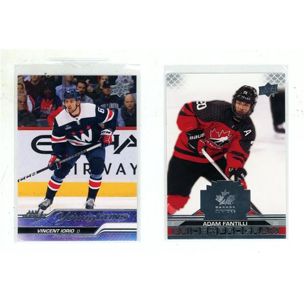 2022 Team Canada Juniors - Adam Fantilli - Pride Of The Program and 2023-24 Upper Deck Series 1 Hock