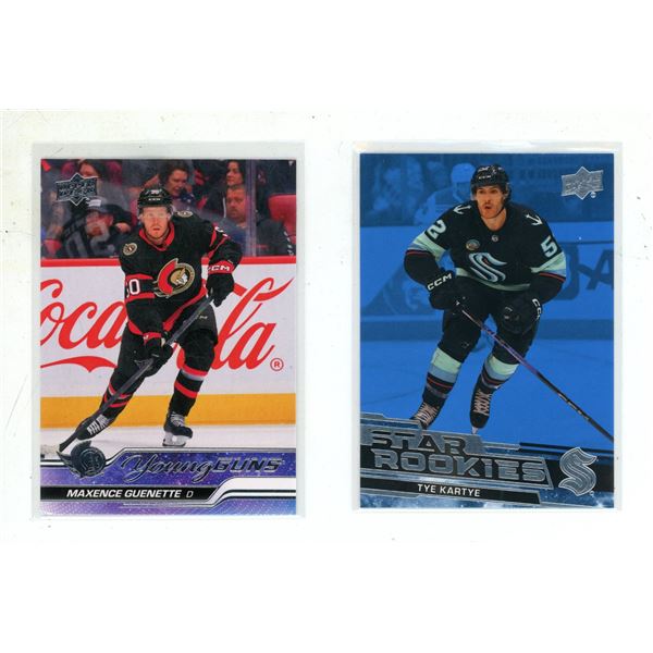 2023-24 Upper Deck Series 2 Hockey - Maxence Guenette D and 2023-24 Star Rookies Box Set - Tye Karty
